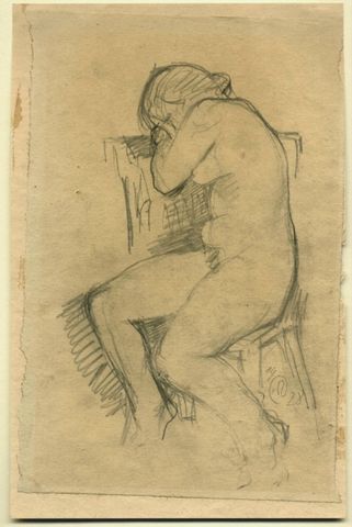 Weiblicher Akt, sitzend