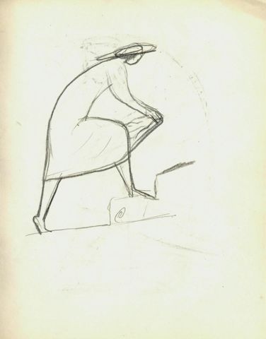 Schreitende Frau mit Hut (2 Blätter) Schreitende Frau mit Hut (2 Blätter)