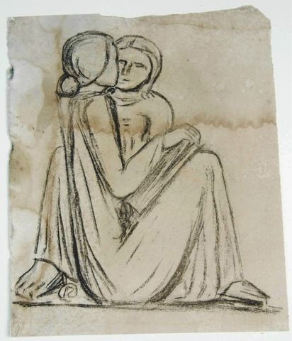 Blinde Frau, lesend, mit Freundin Blinde Frau, lesend, mit Freundin