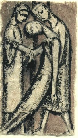 Jesus wird vom Kreuz abgenommen