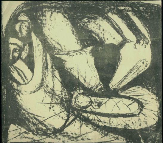 Krippenszene (Weihnachtsgruß)