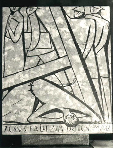 Kreuzwegstation "Jesus fällt zum dritten Male" Kreuzwegstation "Jesus fällt zum dritten Male"