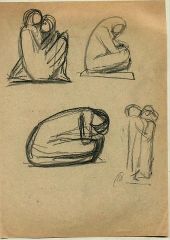 Hockende (4 Skizzen) Hockende (4 Skizzen)