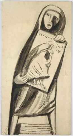 Zeitungsverkäuferin