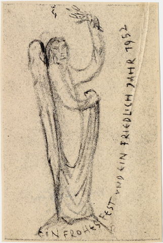 Engel mit Palmzweig (Grußkarte)