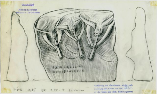Grabmal "Engel mit Posaunen" (Entwurf) Grabmal "Engel mit Posaunen" (Entwurf)
