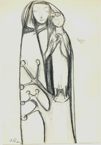 Madonna mit Kind auf Jessewurzel Madonna mit Kind auf Jessewurzel