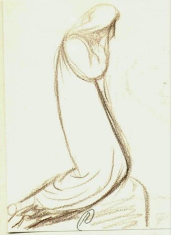 Kniende Frau, weinend Kniende Frau, weinend