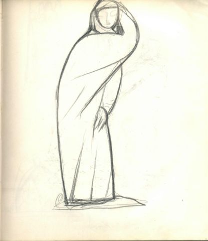 Frau mit Tuch Frau mit Tuch