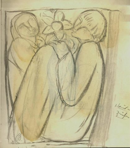 Paar mit Blume Paar mit Blume