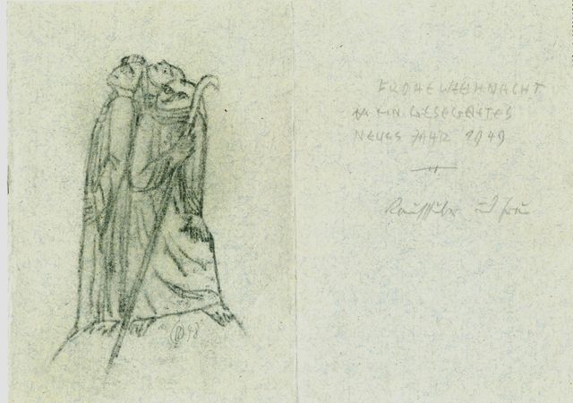 Hirten auf dem Feld (Grußkarte)