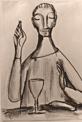 "Christus segnet Brot und Wein"