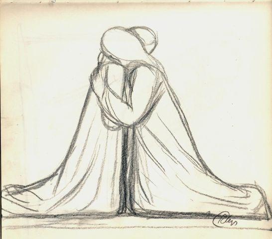 Blinde Frau, Umarmung